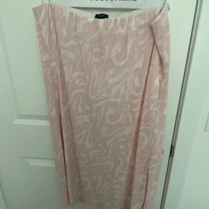 Halogen Easy On Soft Pink Patterned A Line Skirt
